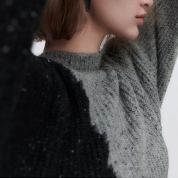 NEW ZARA Women’s Colorblock Knit Sweater - Picture 2 of 4
